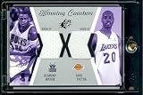 2002-03 SPx Winning Materials Desmond Mason Gary Payton Dual Jerseys Bucks/Lakers Basketball Card - Mint Condition - Shipped In Protective Display Case!