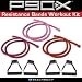 P90X Comfort Grip Resistance Bands Workout Kit - Set of 3: Light, Medium, Heavy