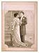 Historic Theater Poster (L), Couple embracing in library
