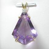 14K Amethyst and Diamond Pendant