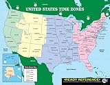 U.S. and World Maps with Time Zones Ready Reference (12-pack)