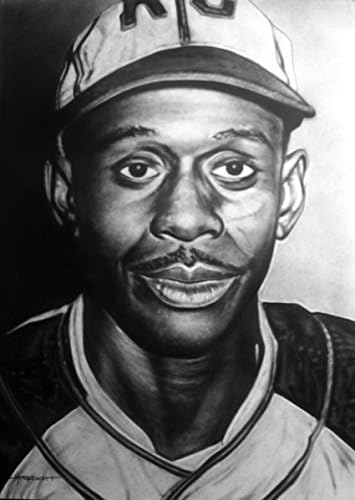 Satchel Paige Giclee Canvas Print by Dave Hobrecht--SMALL