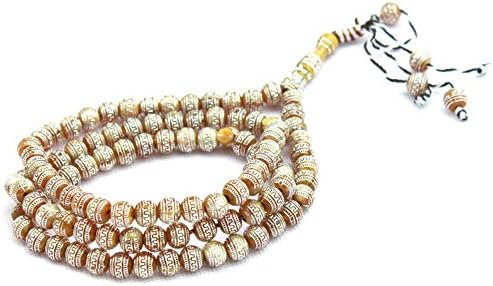 GUOXITANG Brand Men's Womens 99 8*8mm Resin Muslim Wrap Mala Bracelet Prayer Meditation (Brown)