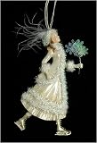 Enchanted Garden Iridescent Stripe Skating Lady Christmas Ornament