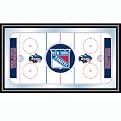 NHL New York Rangers Framed Hockey Rink Mirror - 15Lx26W"