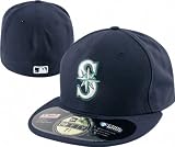 NEW ERA SEATTLE MARINERS FITTED CAP NEA-SEA (8, NAVY/TURQUOISE-SILVER)