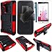 LG G3 VIGOR Case Cover (not for G3) 3-items Bundle-HERCULES Dual- Layer Hard/Gel Hybrid Kickstand Armor Case w/ Holster (Black/Red)+ICE-CLEAR(TM) Screen Protector Shield(Ultra Clear)+Touch Screen Stylus