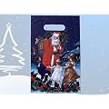100 Kunststoff Tragetaschen Tragetasche Einkaufstasche "Weihnachten"
