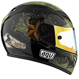 AGV T-2 WARRIOR HELMET BLACK LG