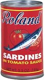 Roland Sardines in Tomato Sauce, 5.5-Ounce can (Pack of 50)