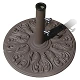 40 lb. European Patio Market Umbrella Stand Base - Antique Bronze