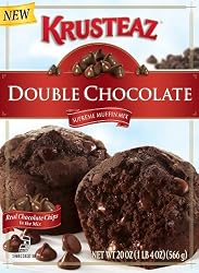 Krusteaz Chocolate Muffin Mix, Double Chocolate, 20-Ounce Boxes (Pack of 12)