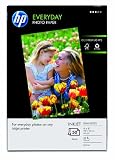 HP Everyday Photo Paper, Semi-Gloss, 4 x 6 Inches, 45 Pound, 6.5 Mil Thickness, 50 Sheets, (Q8868A)