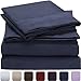 Mellanni Twin Sheets Set - 3 PC Iconic Collection Bedding - Hotel Luxury, Extra Soft, Cooling Bed Sheets - Wrinkle, Fade, Stain Resistant (Twin, Navy Blue)