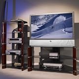 Rosebud Cherry Widescreen TV Stand and Audio Tower Set Segments Collection by Bush Office Furniture