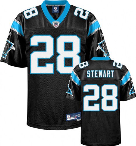 Jonathan Stewart Black Reebok NFL Premier Carolina Panthers Jersey - X-Large