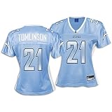 Chargers - Reebok Women's NFL Fashion Jersey - Tomlinson, LaDainian ( sz. L, Crocus : Tomlinson, LaDainian : #21 : Chargers )
