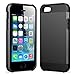 iPhone 5S Case, Breett Two-Layer Slim Protective Cover Case for iPhone 5/5S (Black)