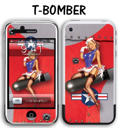 New Apple iPhone Designer Skin Removable Vinyl - Tbomber Red