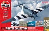 Airfix A50065 1:72 Scale WWII Aircraft Battle of Britain Memorial Flight Five Fighter Collection Model Gift Set with Paints, Glue and Brushes