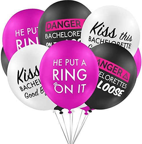 Bachelorette Party Decorations, Balloons for Themed Parties, Supplies for Favors Bags (15 Count Value Pack) Premium Quality 12" Size, Funny Bride Props and Accessories for a Girls Night Out.