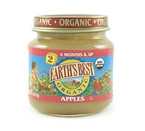 Earth's Best Organic 2nd Apples (6 months & up), 4 Ounce Jars (Pack of 12)