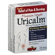 Uricalm Pain Medicine, Effective, Plus Cranberry, Maximum Strength, 199 mg, Tablets, 24 ct.