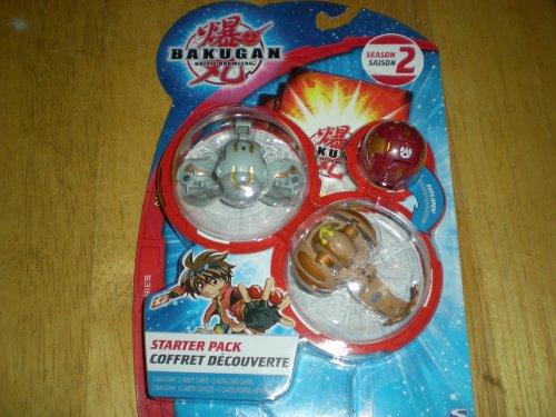 Bakugan Bakuneon Series Grey Brontes, Tan Sirenoid, Red Mystery Starter Pack