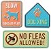 Dog -Metal Signs 3/Pkg