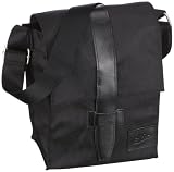 JurSkin schwarz - Sch&ouml;nfelderSkin Tasche im Hochformat mit &Uuml;berschlag: Buchh&uuml;llen-Tasche mit Tragegurt in Material Nylon/Leder, Farbe schwarz