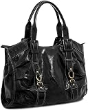 Oversized Melie Bianco Side Pleats Tote - Black, Brown or Red Wine