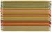 Durable Hand Woven 100% Cotton Colorful Orange and Red Striped Placemat 12x18 Inches Set / 6