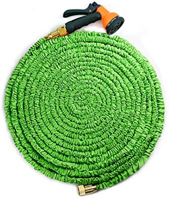 Ecocity Upgraded 75 Feet Garden Hose, Expandable Hose with Enhanced Brass Connector and Free Spray Nozzle, No Leaking, High Pressure-resistance Durable Latex, Excellent Corrosion Resistance (Green)
