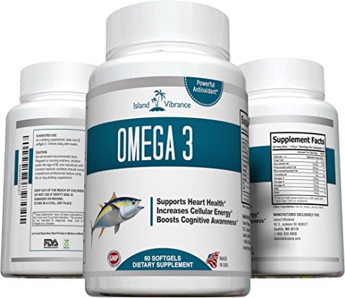 Omega 3 Fish Oil Capsules - High in DHA and EPA Essential Fatty Acids - Triple Strength to Support Joint, Heart, Brain Health - Premium Grade Dietary Supplement - Made in USA, 3rd Party Lab Certified