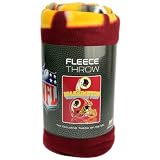 Nfl Washington Redskins Helmet Full Color Logo Fleece Throw 50x60 Inch