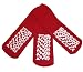 Riverstone Goods Unisex "anti-slip" Grip Slipper Socks (slipper Sock) - Red Socks 3-pack