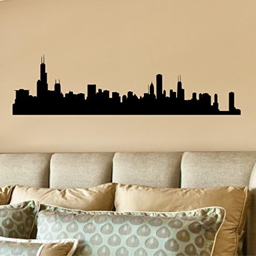 Chicago Skyline - Wall Decal, Vinyl Decor Sticker (Choose a Size &amp; Color)