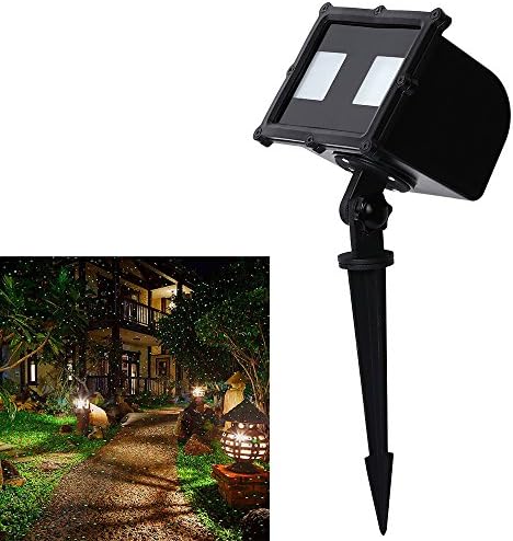 Pepnice Double Brightness Green & Red Firefly Lamp Laser Light Starry Landscape Projector, with Remote Control, Red and Green Static Laser Beams, Timer Setting, Shinny Like Stars