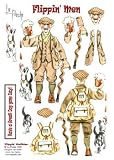 La Pashe Flippin Men A4 sheet of step by step decoupage - Flippin Walkies