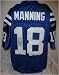 Peyton Manning Autographed/Hand Signed Indianapolis Colts Authentic Blue Reebok Jersey