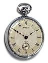 Bernex Swiss Made Mechanical Rhodium Plate Open Face Pocket Watch