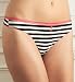 Limited Collection Cotton Rich Stripe Button Thong