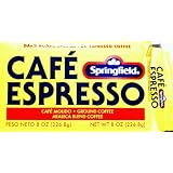 Springfield Cafe Espresso Dark Roast Special Ground Coffee Arabica Blend 8oz.