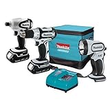 Makita LCT300W 18-Volt Compact Lithium-Ion Cordless 3-Piece Combo Kit