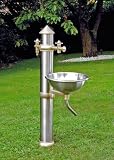 Gart+Art Wasserzapfsäule mit Becken mit 2 Wasserhähnen