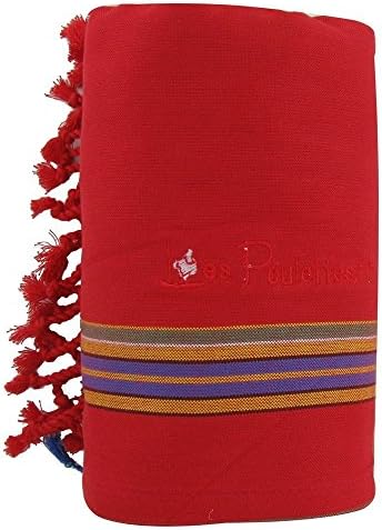 Kikoy Beach Towel Cotton - Color Red Sponge Blue