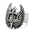 Stainless Steel Wings and Dagger Ring