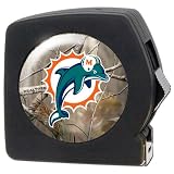 Miami Dolphins NFL Open Field 25 foot Tape Measure (Crimson)