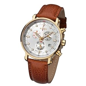 Urs Auer ZU-611 Classic Gold Chronograph for Him SWISS ISA