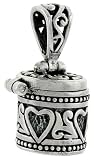 Sterling Silver Prayer Box with Heart Design